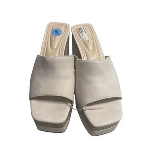 JESSICA SIMPSON JS-Charlete Platform Sandals 9M Cream No‎ Box New With Defect